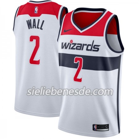 Herren NBA Washington Wizards Trikot John Wall 2 Nike 2017-18 Weiß Swingman